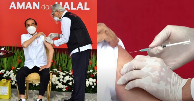 Shaky doctor steals the show at President Jokowi’s vaccination