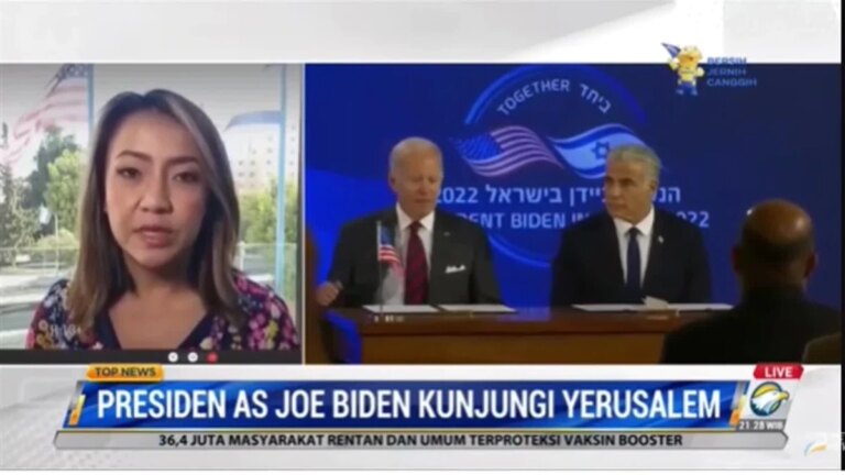 Laporan Langsung VOA untuk MetroTV: Presiden AS Joe Biden Kunjungi Yerusalem